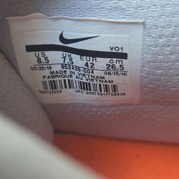 Nike LeBron Zoom Witness Men\'s 8.5 Wolf Grey Star Blue 852439 004 - $100